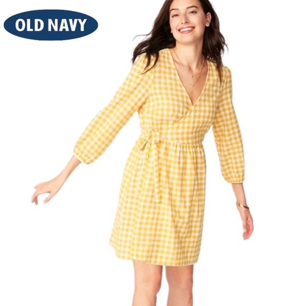 🌼🌼Old Navy Cotton Yellow Gingham dress🌼🌼
